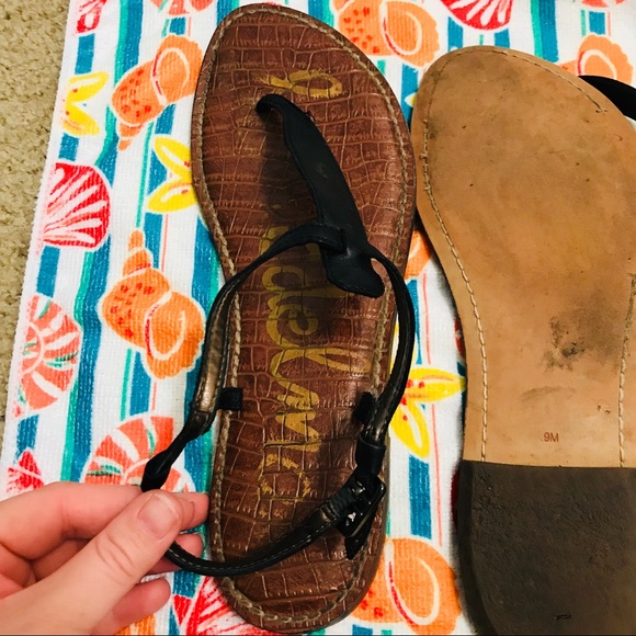 Sam Edelman - Black Gigi thong sandals flats Sz 9 - Picture 4 of 7